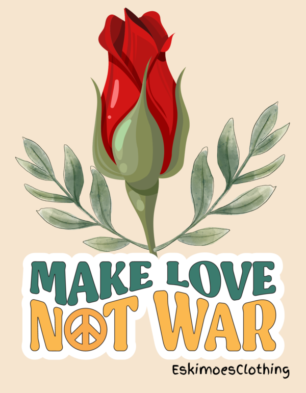 Artistic Make Love Not War Shirt (Women) - Image 4