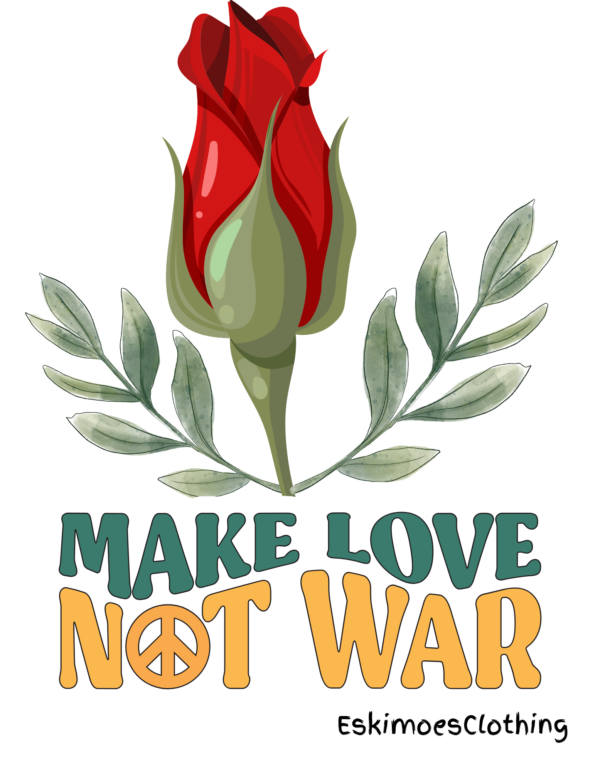 Artistic Make Love Not War Shirt (Men) - Image 4