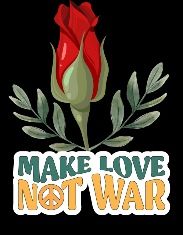 Artistic Make Love Not War Shirt (Men) - Image 5