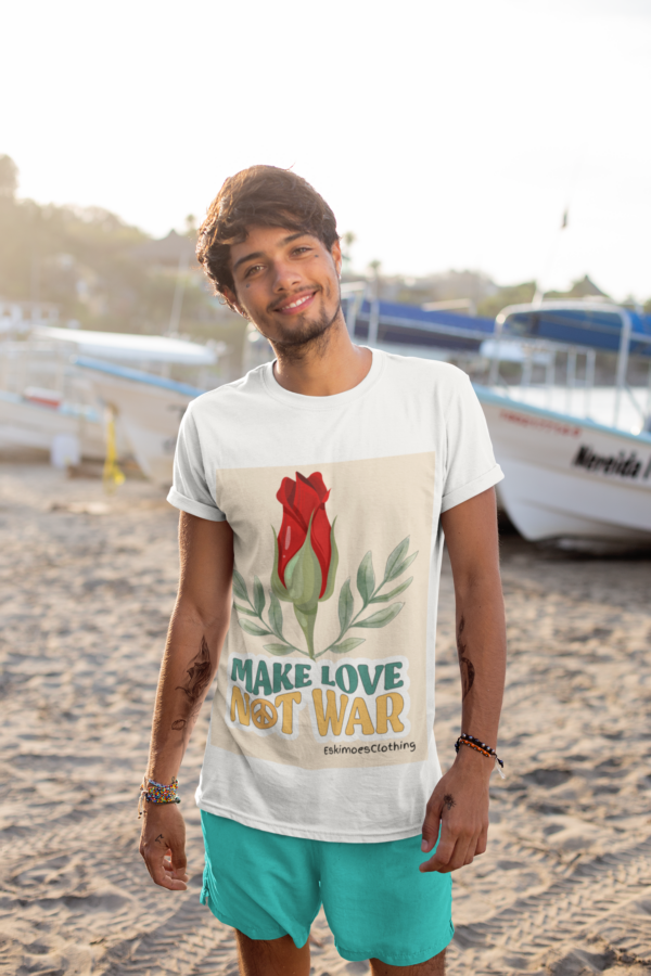 Artistic Make Love Not War Shirt (Men) - Image 2