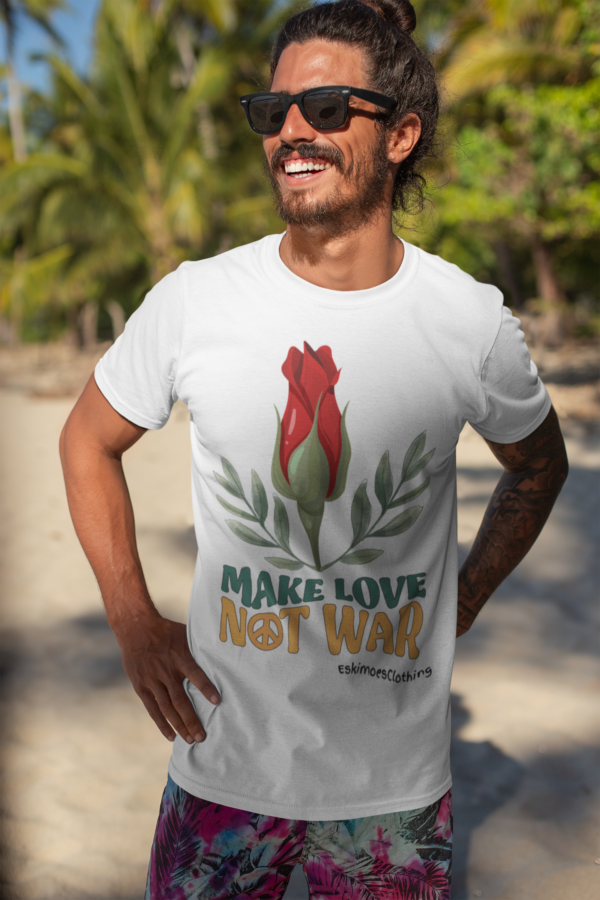 Artistic Make Love Not War Shirt (Men) - Image 3