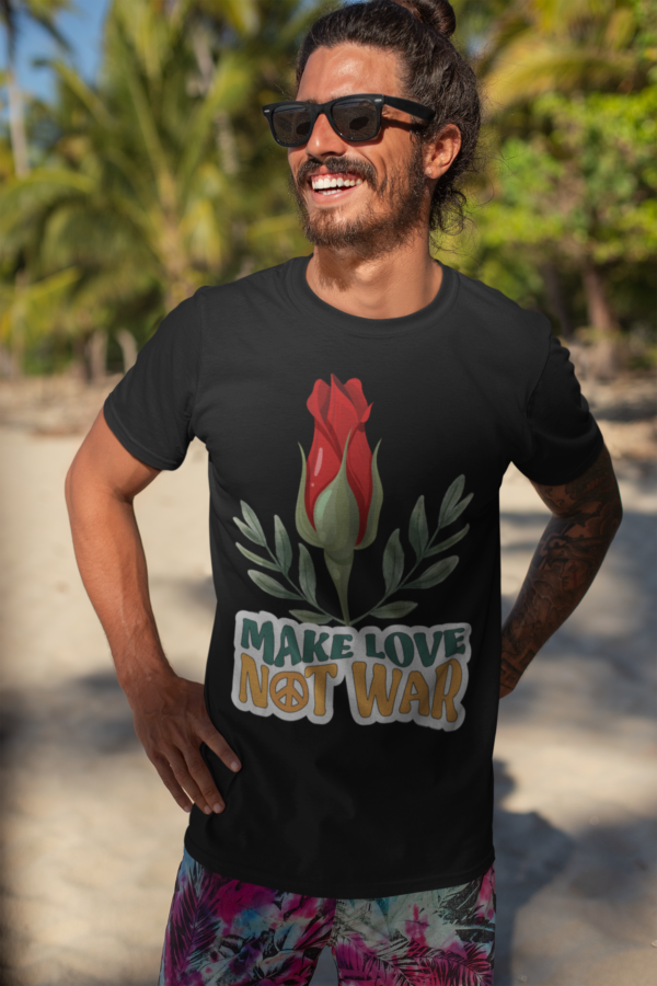 Artistic Make Love Not War Shirt (Men) - Image 6